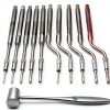 Dental Osteotomes Straight Concave Tip and Mallet Implant Sinus Lift Bone Spreading 11 Pieces Implant Instruments-0